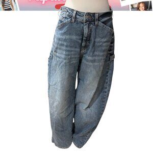 Pilcro Kayden Barrel Carpenter Jeans Anthropologie Blue Size 28 Like New